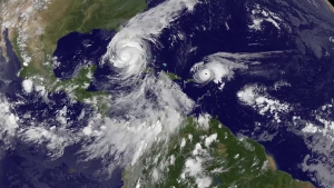 Satellite Hurricane Irma Over South Florida